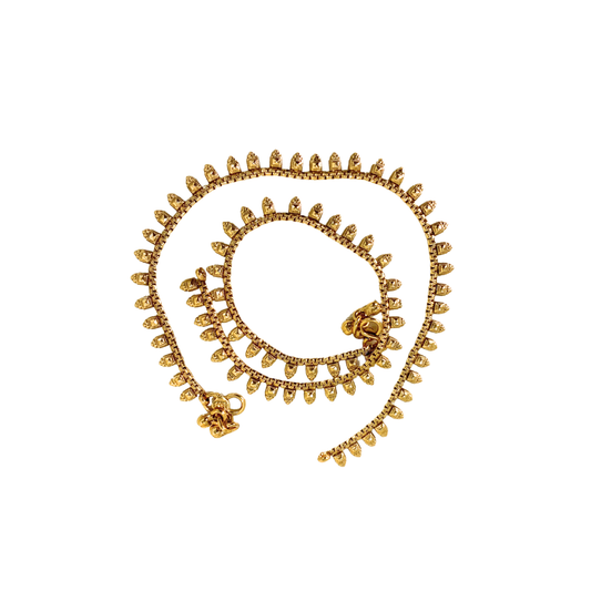 Gold plated anklet small manga design