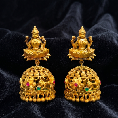 Lakshmi Temple Jhumka Earrings