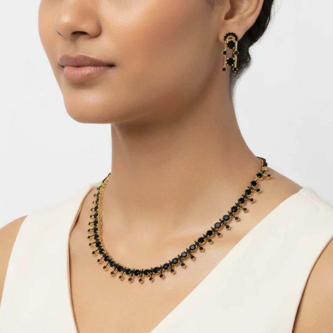 Royale Elegance Artificial Stone Jewellery Necklace Set