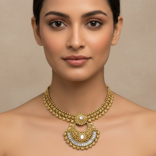 Kundan Stones Close Neck Choker