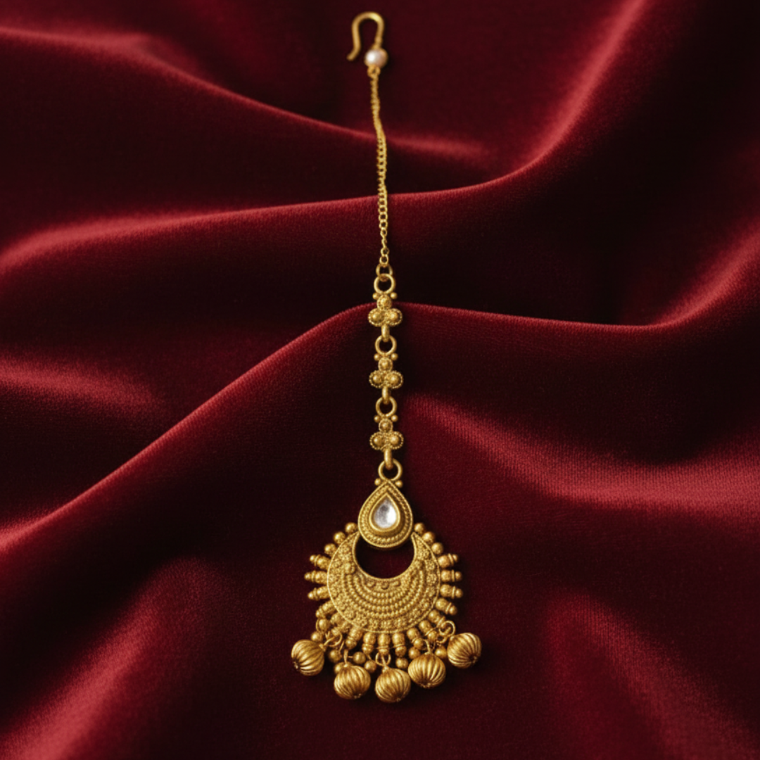 Gold Plated Antique Model Maang Tikka