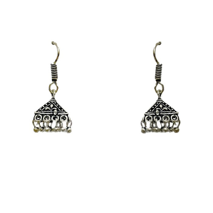 Oxidised classic casual small jhumkas