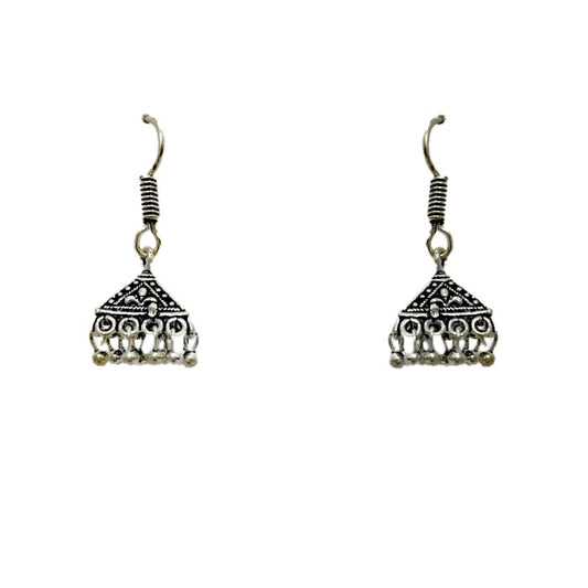 Oxidised classic casual small jhumkas
