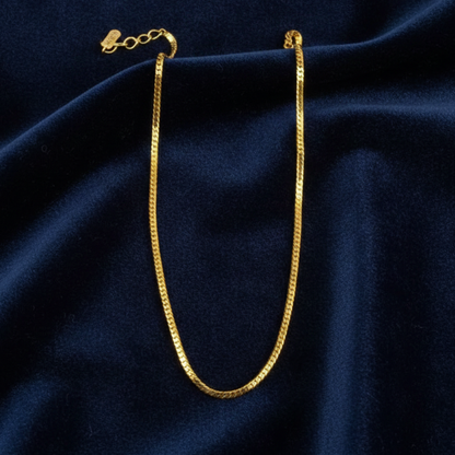 Gold Plated Plain Design Close Neck Chain