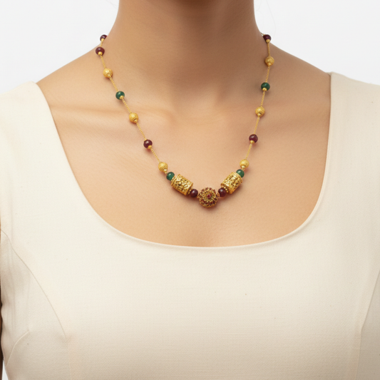 Antique Multi Color Chain with Beads
