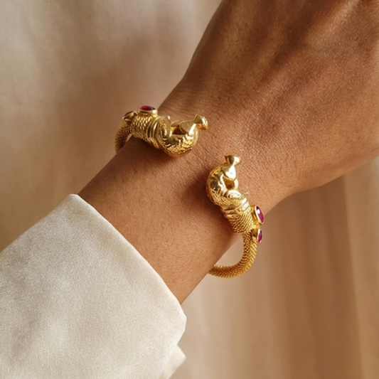 Elephant Kada Type Daily Wear Bangle Bracelet