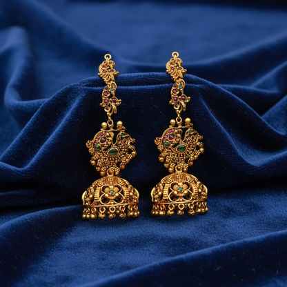Grand Jhumka with Maatal Attached