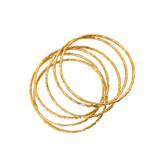 Gold plated plain design bangles