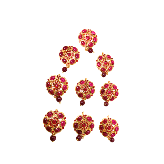 Gold Plated Seven Set Of Hair Jewllery collections