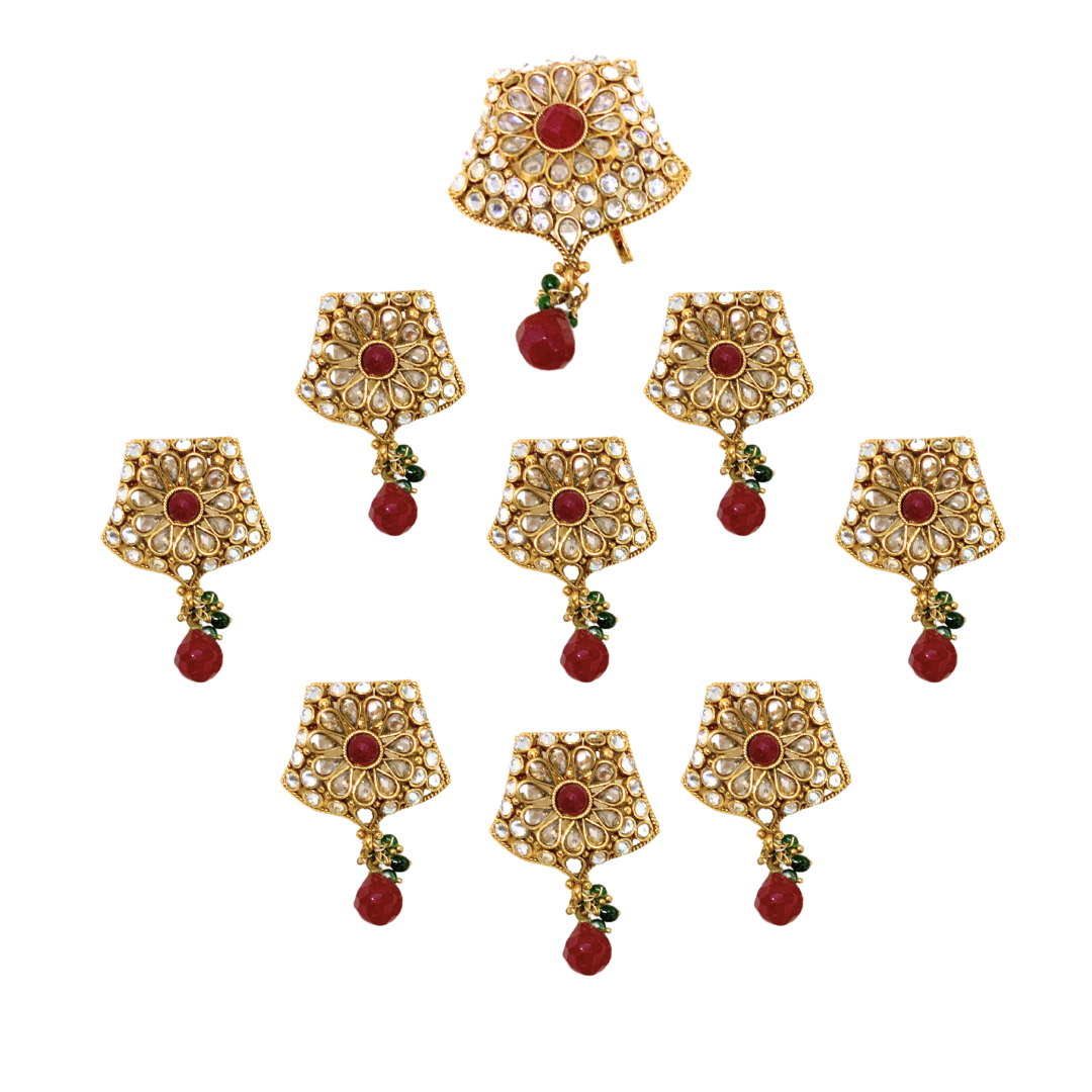 Gold Plated Seven Set Of Hair Jewllery collections