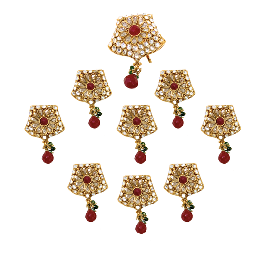 Gold Plated Seven Set Of Hair Jewllery collections