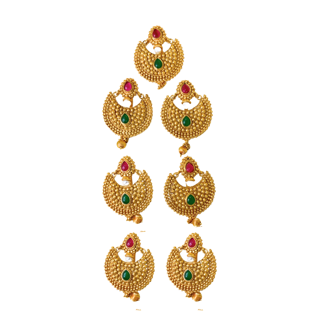 Gold Plated Seven Set Of Hair Jewllery collections