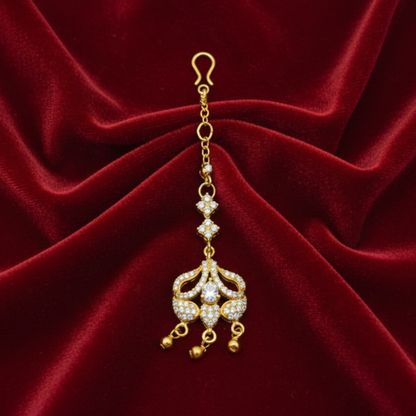 White Stone Short Model Maang Tikka