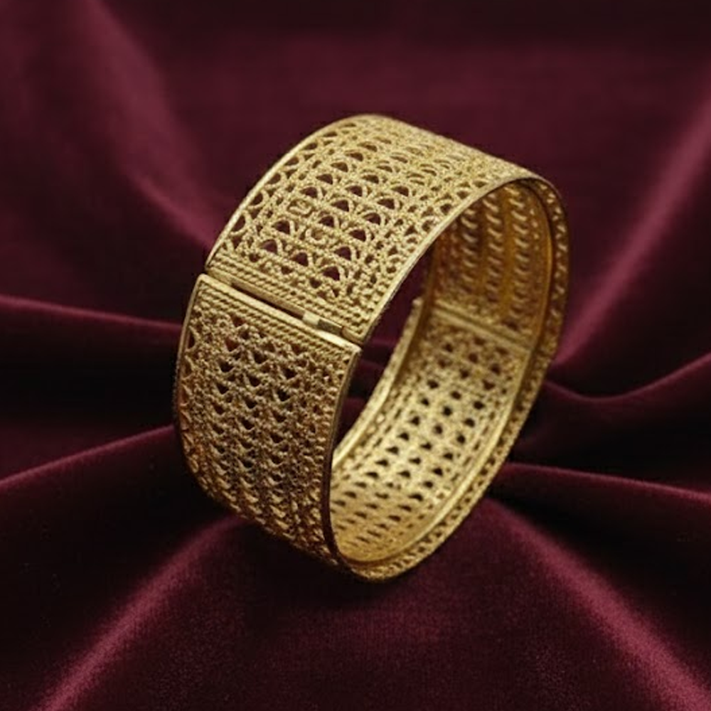 Gold Plated Single Grand Kada Type Bangle