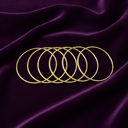 Gold plated with Plain Design Bangles