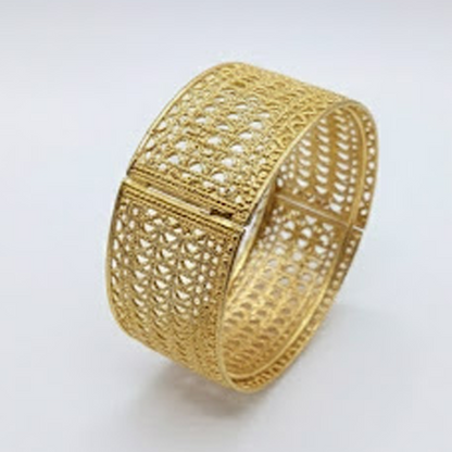 Gold Plated Single Grand Kada Type Bangle