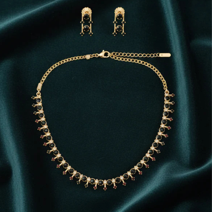 Royale Elegance Artificial Stone Jewellery Necklace Set