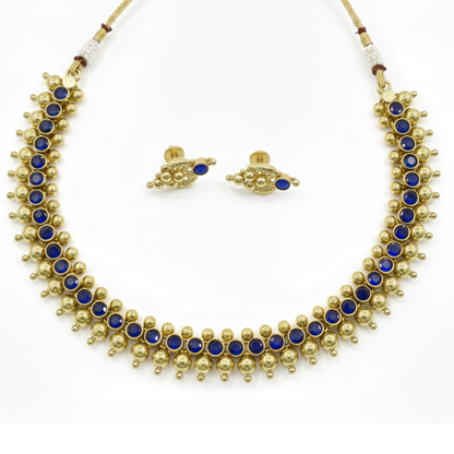 Kemp  Artificial Stone Traditional Gold Plated Necklace