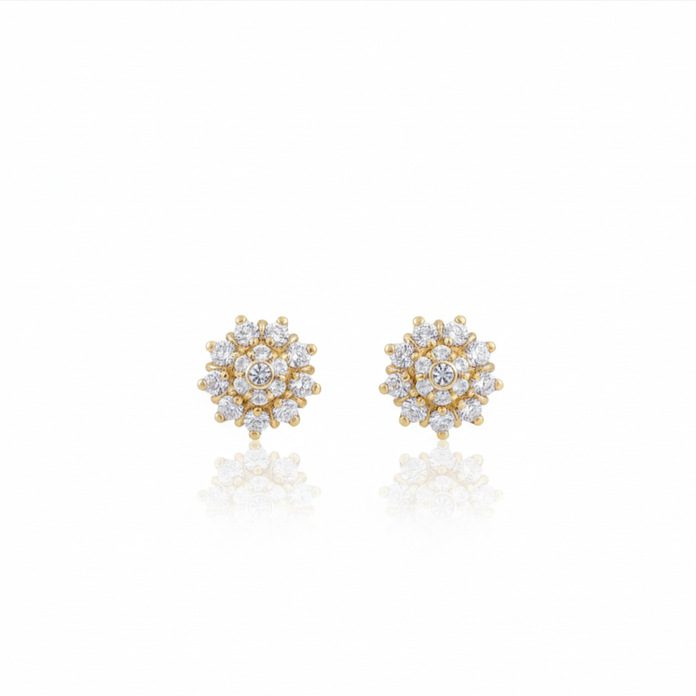 White Stone Multiple Shine Studs