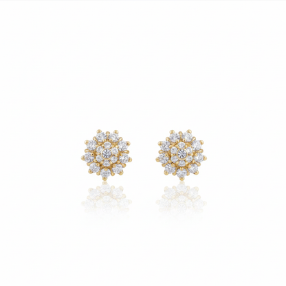 White Stone Multiple Shine Studs