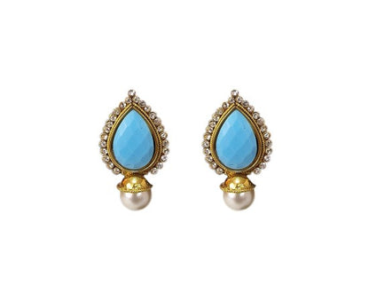 Gold Plated Stud With Pearls