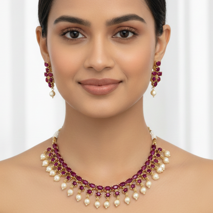 Sparkle Crystal Artificial Stone Jewellery Set
