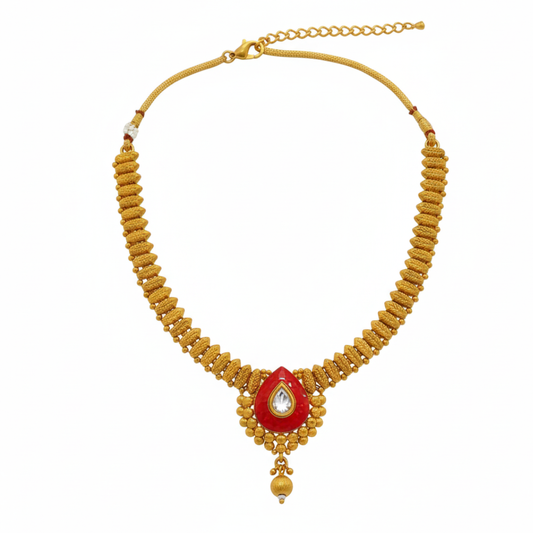 Light Pink & White Stone Necklace