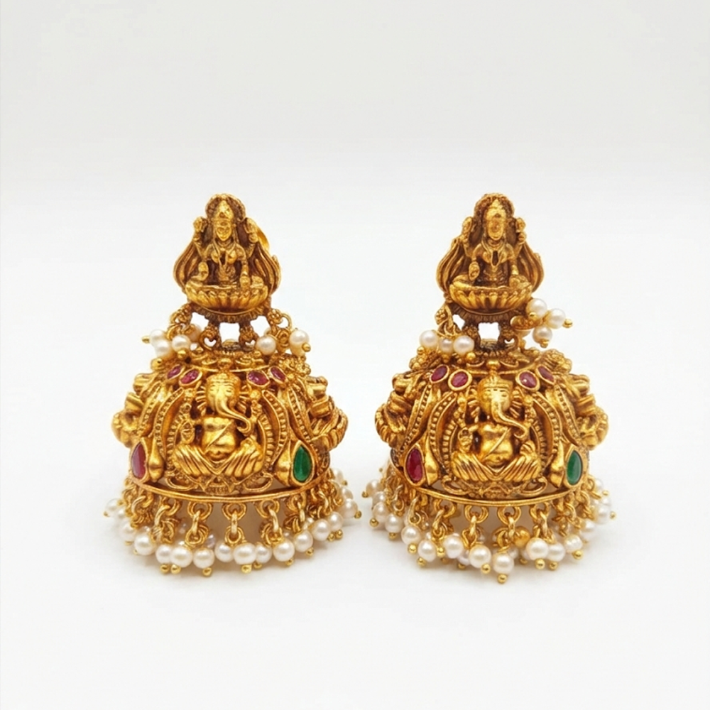 Antique Model Lakshmi Stud Grand Jhumka