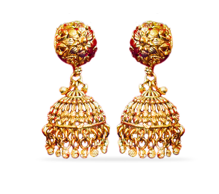 Jhumkas with beads