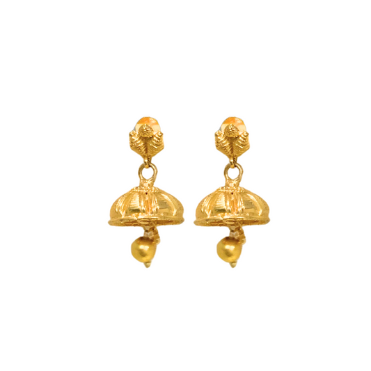 Gold Plated With Plain Jhumka
