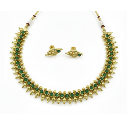 Kemp  Artificial Stone Traditional Gold Plated Necklace