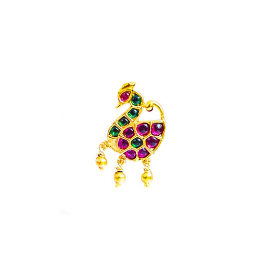 Stud with Ruby And Emerald