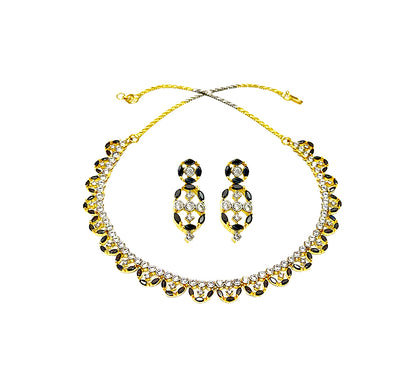 Gold Plated Necklace With Small Stones