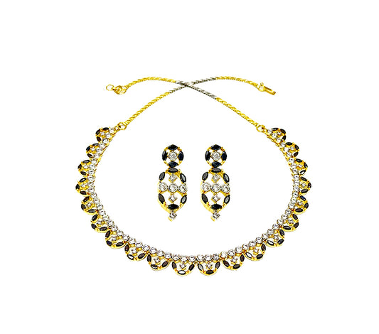 Gold Plated Necklace With Small Stones