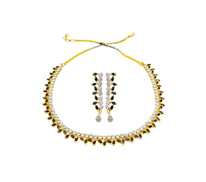 Gold Plated Necklace With Small Stones
