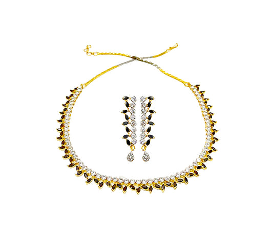 Gold Plated Necklace With Small Stones