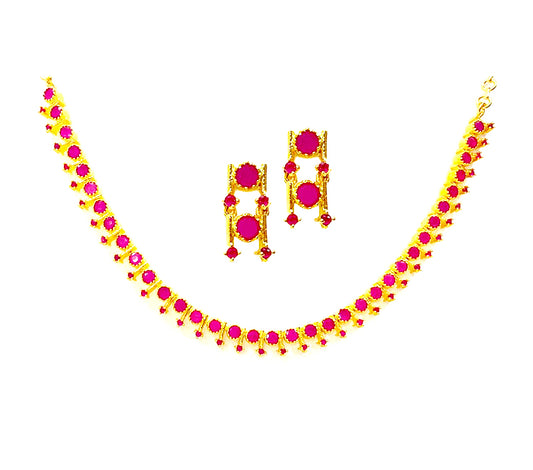 Gold Plated Round Necklace