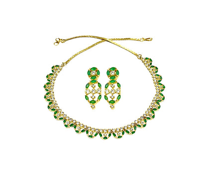 Gold Plated Necklace With Small Stones