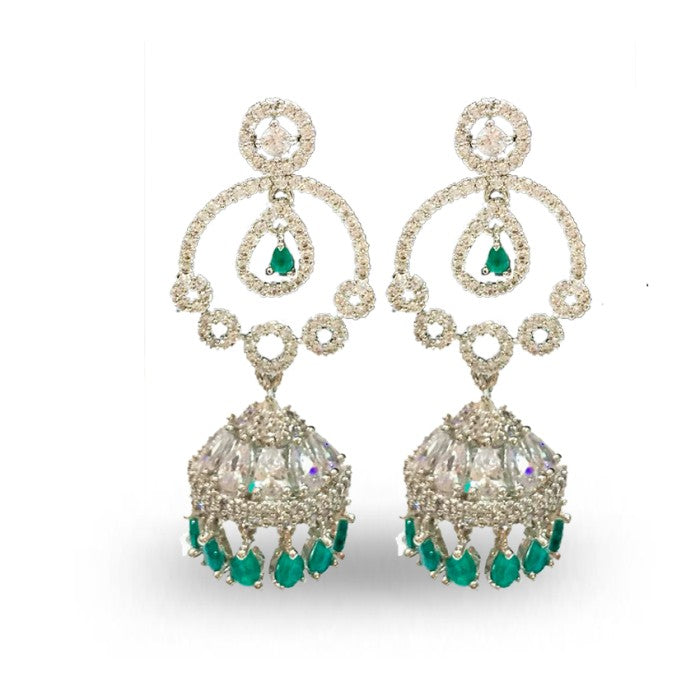 Silver Jhumkas