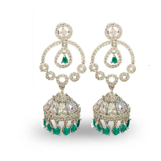 Silver Jhumkas