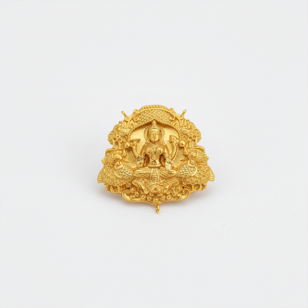 Fully Gold Lakshmi Pendant