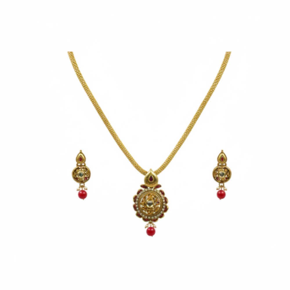 Transparent Chain with Pendant and Earrings Set