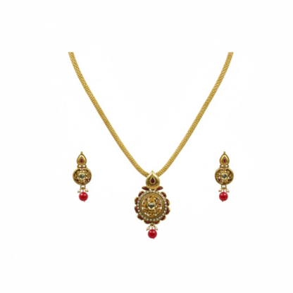 Transparent Chain with Pendant and Earrings Set