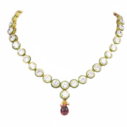 White Kundan Stone Choker Necklace