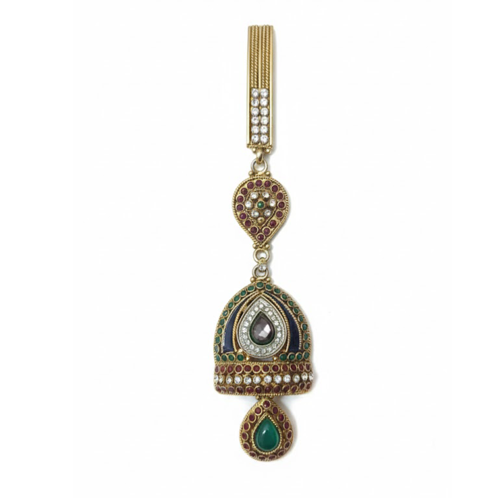 Kundan Stone Peacock Pattern Saree Hanger