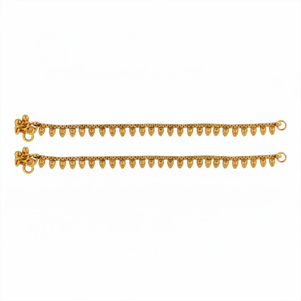 Manga Pattern Antique Finish Anklet