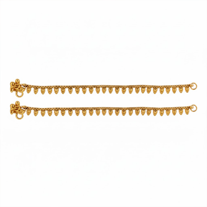 Manga Pattern Antique Finish Anklet