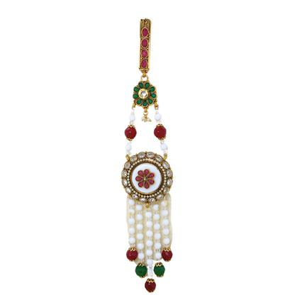 Hanging White Bead Strips Saree Hanger