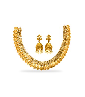 Gold Plated Kaasu Maalai Necklace